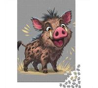Boar Adventure Wild and Fun! Puzzles Imposible,desafío for Adults Entretenimiento Creativo 1000 Piezas Obra De Arte De Juego De para Adultos, Regalos A Partir De 14 Años 70x50cm/1000pcs