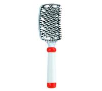 Boar Bristle Brush - Anti Static Smoothing Hairbrush | ABS Material with Gentle Detangling Function, Ergonomic Handle Design, Ideal for Backcombing Curl Dressing Combing, 24.5x7cm