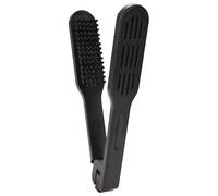 Boar Bristle Brush, doble cara abrazadera Brush, compacto Smoothing Untangle, Hairdressing Comb Tool for Styling, adolescentes, niñas, mujeres, jóvenes, 8,66 x 1,57 pulgadas, negro