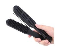Boar Bristle Brush, Double Sided Clamp Comb with Natural Bristles and Detangling Teeth, Hair Styling Smoother, Ideal for Teens Women Girls Youth Hairdressing Grooming