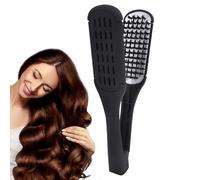 Boar Bristle Straightening Comb - 9.33x1.85 in Boar Bristle Clamp Hair Brush | Double Sided Bristles Hair Brush | Salon Styling Tools Hairdressing Backcombing Comb for Youth Girls Women Teens