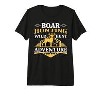 Boar Hunting Wild Hunt Adventure Hunter Life Nature Lover Camiseta Premium