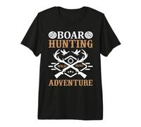 Boar Hunting Wild Hunt Adventure Hunter Life Nature Lover Camiseta Premium