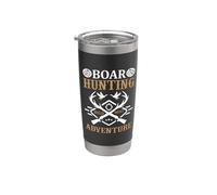 Boar Hunting Wild Hunt Adventure Hunter Life Nature Lover Vaso térmico de acero inoxidable de doble pared