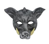 Boar Mask Cosplay Mask Cosplay Face Cover Horror Masks Pu Party Cosplay Mask Party Performance Mask (Black)