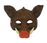 Boar Mask Cosplay Mask Cosplay Face Cover Horror Masks Pu Party Cosplay Mask Party Performance Mask (Marrón)