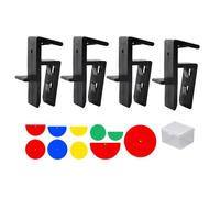 Board Clip - ABS, 0.63-0.71in Opening X 3.1in Doors Clamp Adjustable And Secure Reinforcement | Removable Alignment Support Cabinet Door Fixing Tool, Closet Door Clamp For Furniture Assembly