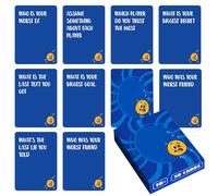 Board Game, English Game, 50pcs Fun Questions and Answers Theme Conversation Starter Flexible Duration, Strategy Cards for Insightful Interaction, 3.5x2.52inches