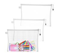 Board Game Storage | Doucument Pouch | Nylon Clear Zipper Bags, Extra Large MultiPurpose 3pcs Pouch For School Supplies, Puzzles & Games