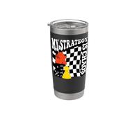Board Gamer My Strategy Is Chaos Tabletop Gaming Vaso térmico de acero inoxidable de doble pared