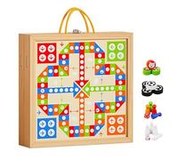 Board Games, Battle Toys, Educational Set, 7-in-1 Gameplay, Wooden Build, Compact Tabletop, Skill Development, Multi-Player Fun, Free Play, Perfect for Classroom, Travel, Home, 22x22x5cm