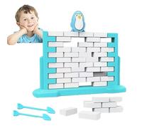 Board Games Building Blocks - Brick Wall Game | Kids Balancing Puzzles Toys,Develop Skills and Strategy, Perfect For Indoor and Outdoor Parties, Family Game Nights, More
