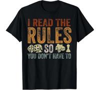 Board Games Vintage Game Night Men Women I Read The Rules Gift Unisex T-Shirt Black L