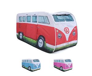 Board Masters - Tienda de juego emergente para niños de Volkswagen T1 Camper Bus 165 cm (Frontal del Bus/Rojo)