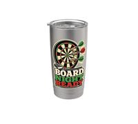 Board Night Ready Dardos Puntuación Vaso térmico de acero inoxidable de doble pared