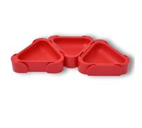 Boardgame Stuff - Set de 3 Cuencos para Fichas Modulares - Accesorios para Juegos de Mesa - Organizadores de Tokens, Monedas y Recursos - Bandejas para Componentes de Juegos (Rojo)