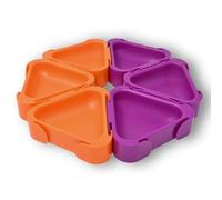 Boardgame Stuff - Set de 6 Cuencos para Fichas Modulares - Accesorios para Juegos de Mesa - Organizadores de Tokens, Monedas y Recursos de Juegos de Mesa (Morado-Naranja)