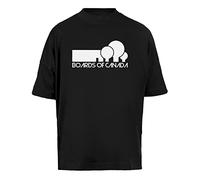 Boards of Canada Unisex Camiseta Holgada Mangas Cortas Hombre Mujer Negra Baggy T-Shirt Short Sleeves Black