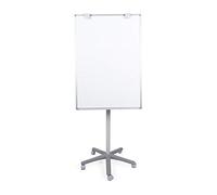 BoardsPlus Caballete movil, superficie lacada magnetica, adecuado para rota folios marco en aluminio anodizado, 70 x 100 x 180 cm