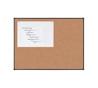 BoardsPlus Economy Tablón de Corcho, 60 x 45 cm, Marco de Tech Alloy Negro