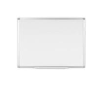 BoardsPlus - Pizarra blanca con marco de aluminio y bandeja, 90 x 60 cm (no magnética)