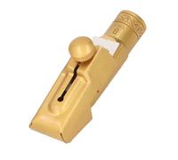 Boase de Saxofón de Soprano Plano B de Latón D Oro, Cubierta de Tobogán de Oro Glaseado de Metal de Latón B Plano B Plano 8c con Ligadura de Tapa para Profesionales de Saxofón y