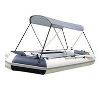 Boat a Prueba de Agua Bimini Top Top Cubrir Toldo del Barco del Sol para el Barco de Pesca, el Barco de Goma, la Cubierta del Barco Superior del Barco Inflable,Gris