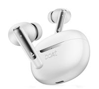 Boat Airdopes 141 ANC (~32dB), 50 ms de Baja latencia, 4 micrófonos ENx, batería de 42 Horas, Carga rápida, IPX5, v5.3 Bluetooth TWS, Auriculares inalámbricos con micrófono (Blanco)
