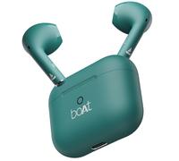 Boat Airdopes Joy, batería de 35 Horas, Carga rápida, tecnología IWP, Baja latencia, 2 micrófonos ENx, Conector Tipo C, v5.3 Bluetooth, TWS, inalámbrico con micrófono (Cian Oscuro)