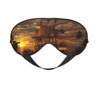 Boat at Dusk Sleep Eye Mas - Diseño actualizado, bloqueo de luz, para hombres y mujeres, regalo de viaje