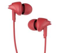 Boat Bassheads - Auriculares con Cable de 100 Pulgadas con micrófono (Rojo furioso)