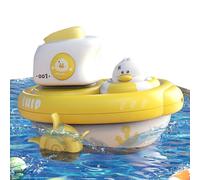 Boat Bath Toy, Fun Educational Bathtub, 4.29x4.13x3in Interactive Hand Crank Game, Water Play Design, Bright Colors and Movement for Kids, Toddler, Boys, Girls, Indoor Pool Use