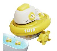 Boat Bath Toy, Fun Educational Bathtub Toy for Toddler, Interactive Hand Crank Boat Game with Floating Design, Entertaining Water Play for Shower Time, Pool, Beach, Home Indoor Use