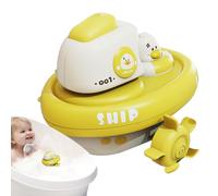 Boat Bath Toy, Fun Educational Water Game, Interactive Hand Crank Tub Toy with Moving Parts, Ideal for Shower Time, Home Use, Beach, Pool, Indoor Play for Boys Girls, 4.13x3.43in