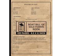 Boat Bill of Sale Forms Book: Bill of Sale Form for Buying or Selling a Boat | 50 Forms