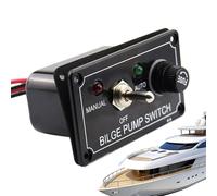 Boat Button Panel | Manual Bilge Pump Control With Fuse | RV Rocker Button Panel | For Bilge Pump System RV Yacht Boat Truck