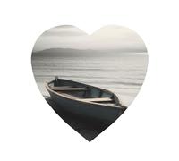 Boat by The Sea - Imanes de nevera reutilizables, divertidas calcomanías magnéticas, pequeños imanes decorativos fuertes, en forma de corazón, mini imán para nevera para pizarra, cocina, oficina