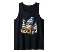 Boat Captain GNOME For Beach Trip and Lighthouse Keeper Camiseta sin Mangas