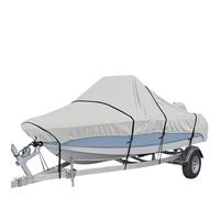Boat Covers, Fundas para Barco Funda for Barco, protección Exterior, Impermeable, Tela Oxford Reflectante, de 3,35 a 4,9 m, for lanchas y embarcaciones con Casco en Forma de V