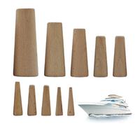 Boat Drain Plug Set, 10 Soft Wood Tapered Plugs, Quick Drainage Stopper Kit, Durable Natural Material, Easy Installation for Kayak, Yacht, Dock Side, Bilge Pump, Winter Storage, Outdoor Marine Use