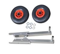 Boat Launching Wheels - Foldable Steel Support Roller, Portable Trailer Wheel | Compact Size Detachable Motor Bracket with Sturdy Build, Easy Rolling System for Kayak Canoe Inflatable Dock Mobili