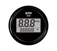Boat LED Digital Tachometer Engine Hour Meter Marine Outboard RV RPM Meter Gauge