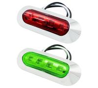 Boat Navigation Lamps - Waterproof Red Green Signal Light Kit, 12V 24V Marine Safety Illumination System | Cruise Harbor Raft Pontoon Fishing Touring Visibility Outdoor Watercraft