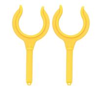 Boat Oar Lock, 2 PCS Marine Rowlock Horn Side Mount, Plastic Fishing Rod Holder Bracket Marine Rubber Dinghy Accessories for Kayak, Canoe, Marine Boat (Yellow)