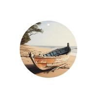 Boat On The Beach - Juego de tarjetas de fragancia redondas, ambientador colgante de lavanda para decoración del hogar, 10 o 24 piezas