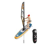 Boat RC - Artesanía eléctrica impermeable, velero recargable colorido | de control suave juego de barcos, playa juega juguete remoto para niños de 8 a 12 años, juegos de piscina fam