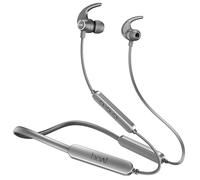 boAt Rockerz 255 Pro+, batería de 60 horas, carga rápida, IPX7, doble emparejamiento, baja latencia, auriculares magnéticos, banda para el cuello Bluetooth en el oído, inalámbricos con micrófono (gris