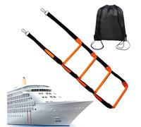 Boat Rope Ladder - PP Steel, Marine Rope Ladder, 600lbs Capacity | Folding Portable Design Storage Bag Anti Slip Steps, Folding Boat Ladders, Kayak Boarding Ladders For Boarding, Reboarding, Swimming