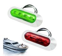 Boat Signal Lamp, Marine Grade Navigation Light Pair, Led System with Bright Directional Output, Waterproof Electrical Fixture, Safety Indicator with Modern Design, Watercraft Accessory for Yachts