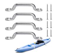 Boat Top Strap Pad Eye - 4x Heavy Duty Tie Downs Anchors | Footman Loop With Flat Head Tapping Screws | 72mm Stainless Steel, High Strength Kayak Accessories For Daily Maintenance, Repair, Care - Mari